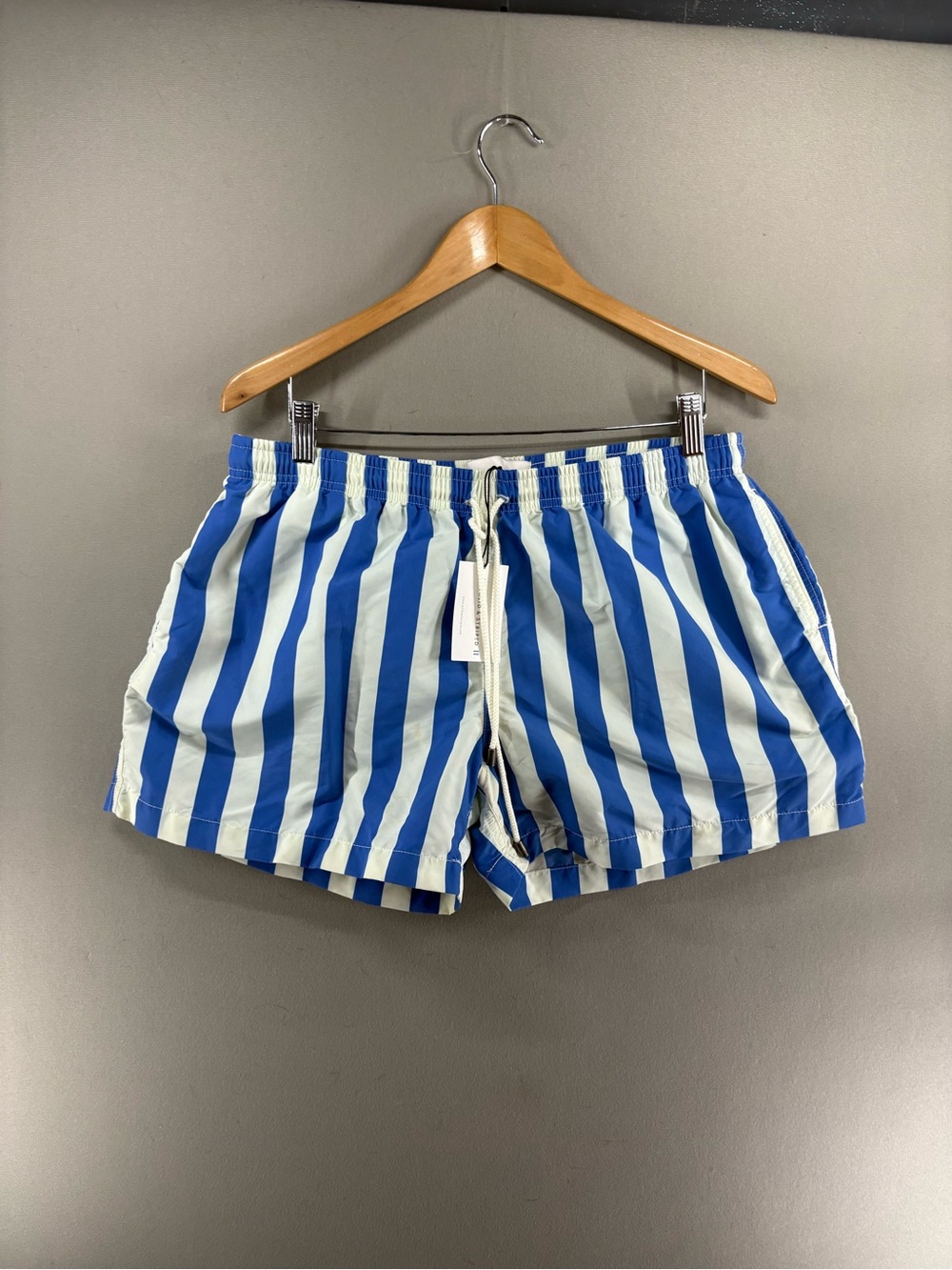 Solid & Striped Blue & White Stripe Brief Lined Swim Shorts Men's XXL NWT